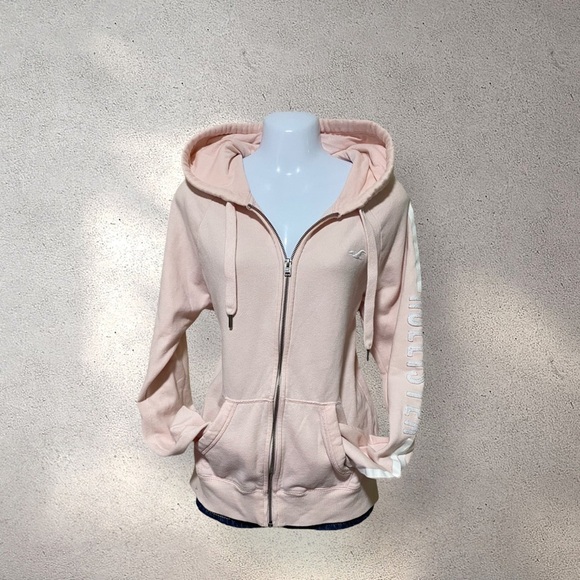 Vth. Hollister Co. Baby Pink Zip Up Hoodie - Picture 1 of 4